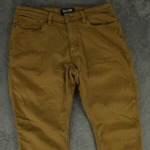 DU/ER N2X Relaxed Taper Pants Mens Fits 34x30 Tan Performance Cotton Tencel